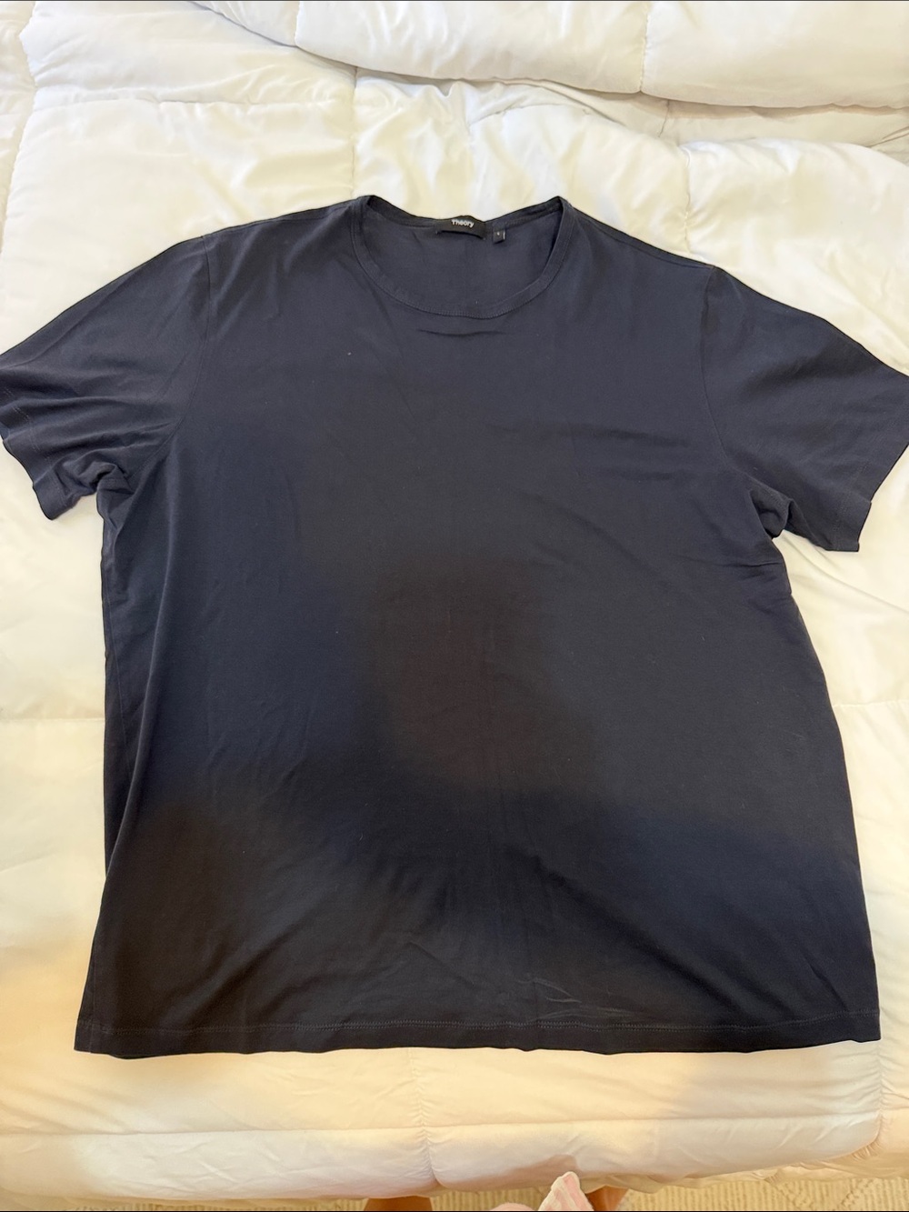 Theory Navy Short Sleeve Crewneck T-Shirt